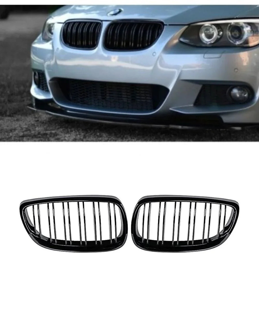 BMW Serie 3 E92 E93 06-10 Griglia Radiatore Doppia Striscia - autorivallo