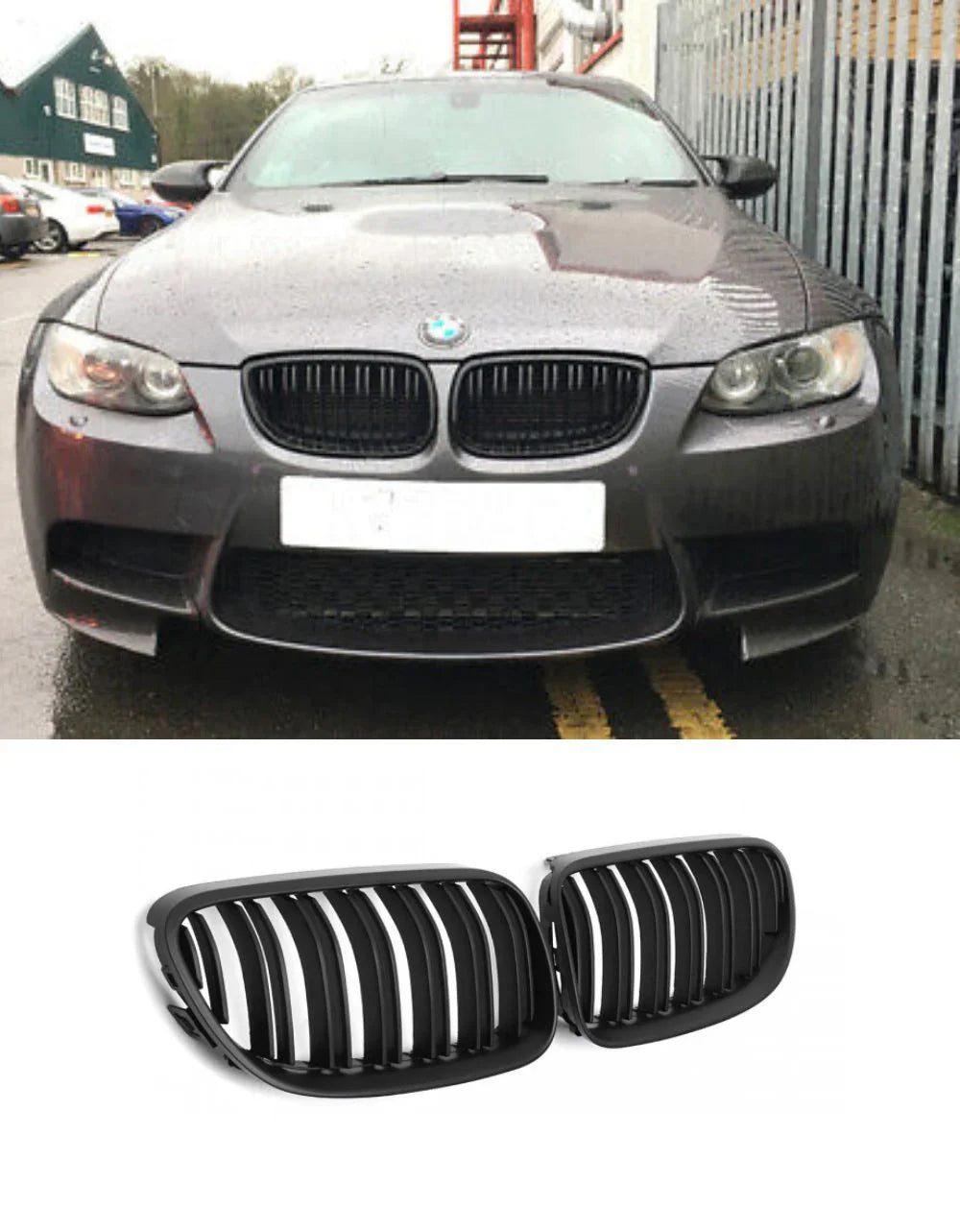BMW Serie 3 E92 E93 06-10 Griglia Radiatore Nero Opaco - autorivallo