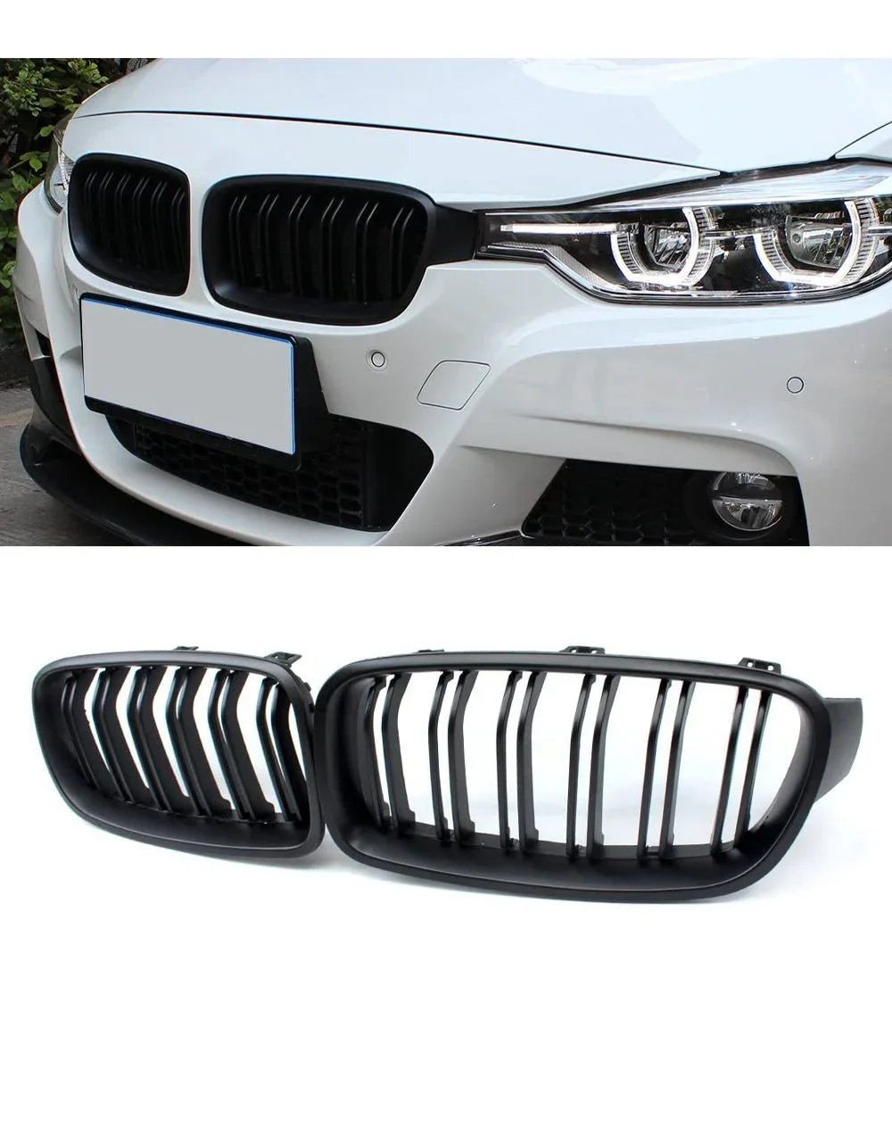 BMW Serie 3 F30 F31 2011-2019 Griglia M Look Nero Opaco - autorivallo