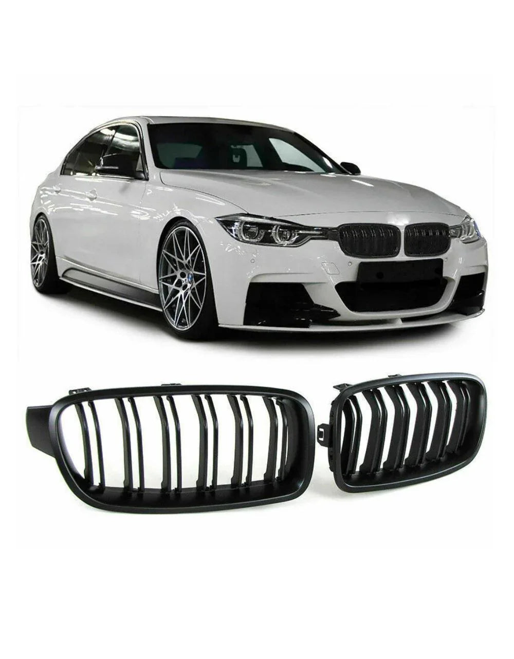 BMW Serie 3 F30 F31 2011-2019 Griglia M Look Nero Opaco - autorivallo