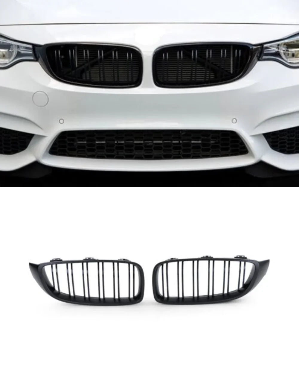 BMW Serie 4 F32 F33 F36 13-21 Griglia Radiatore Nero Opaco - autorivallo