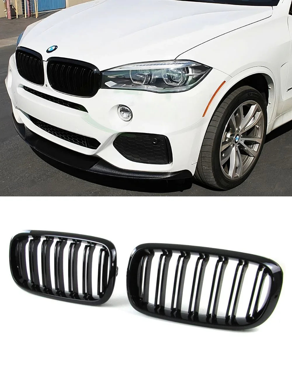 BMW X5 F15 2013-2018 Griglia Anteriore M Look Nero Lucido - autorivallo