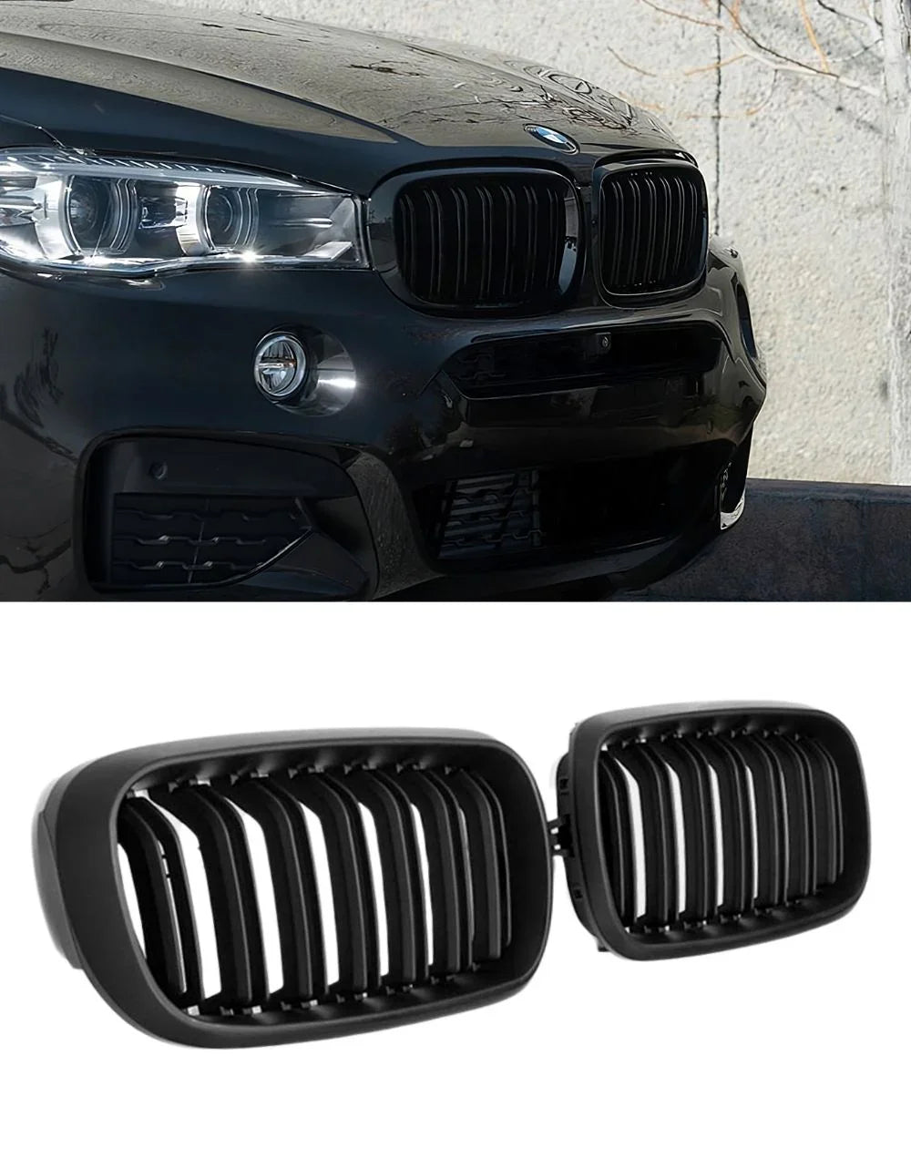 BMW X6 F16 2014-2018 Griglia Radiatore M Look Nero Opaco - autorivallo