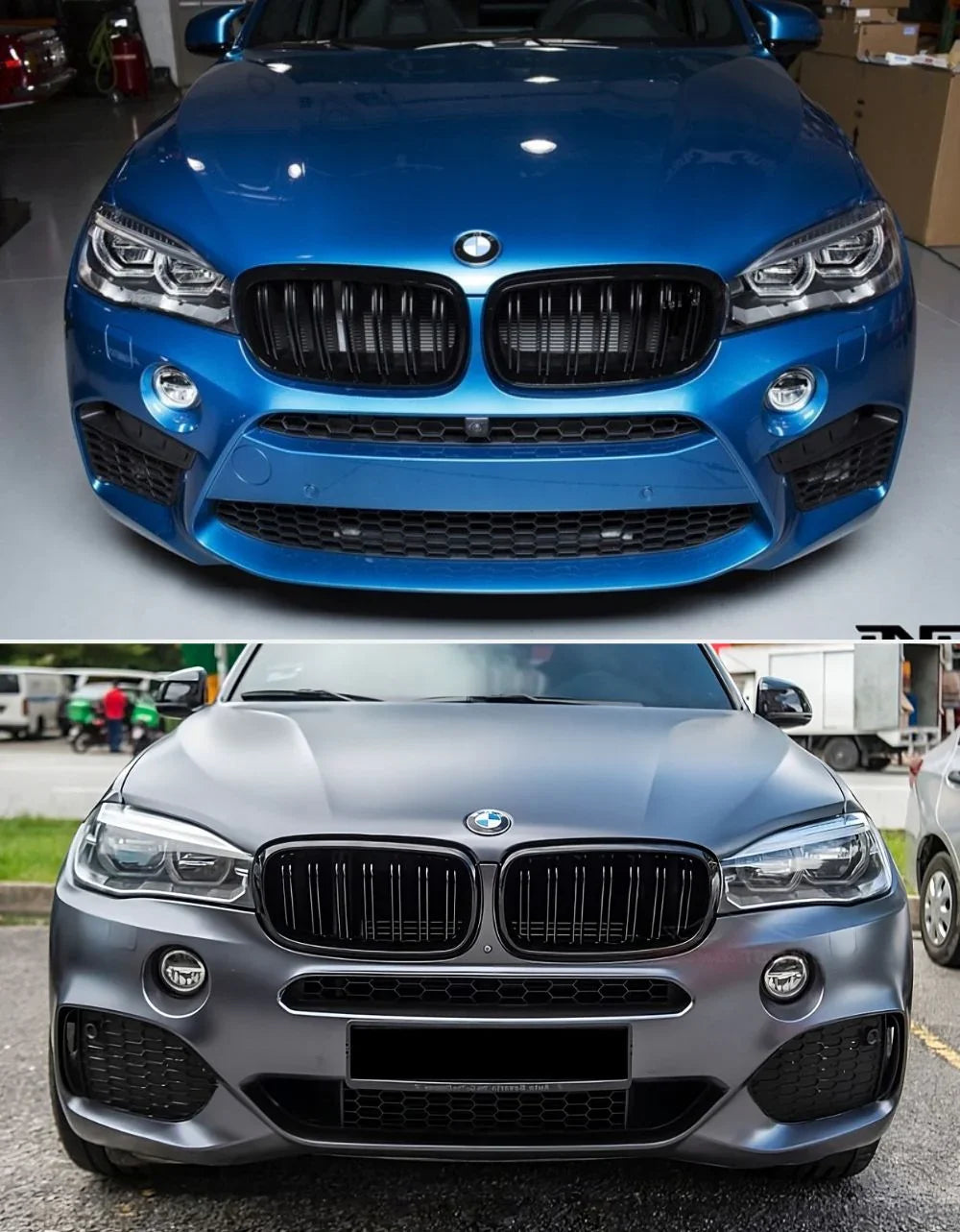 BMW X6 F16 2014-2018 Griglia Anteriore M Look Nero Lucido - autorivallo