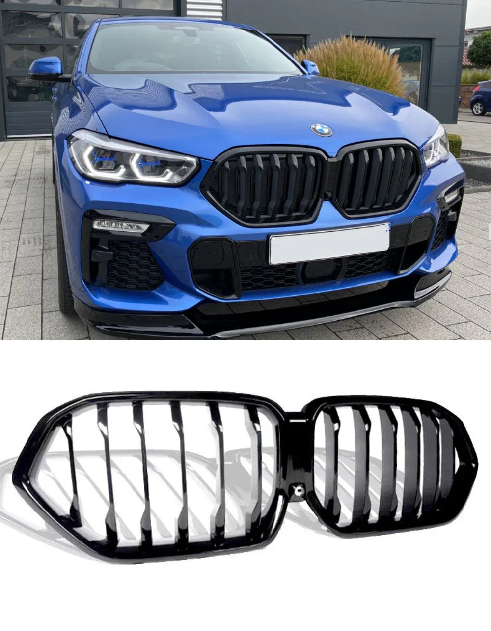 BMW X6 G06 2018-in poi Griglia Anteriore Nero Lucido Look M - autorivallo