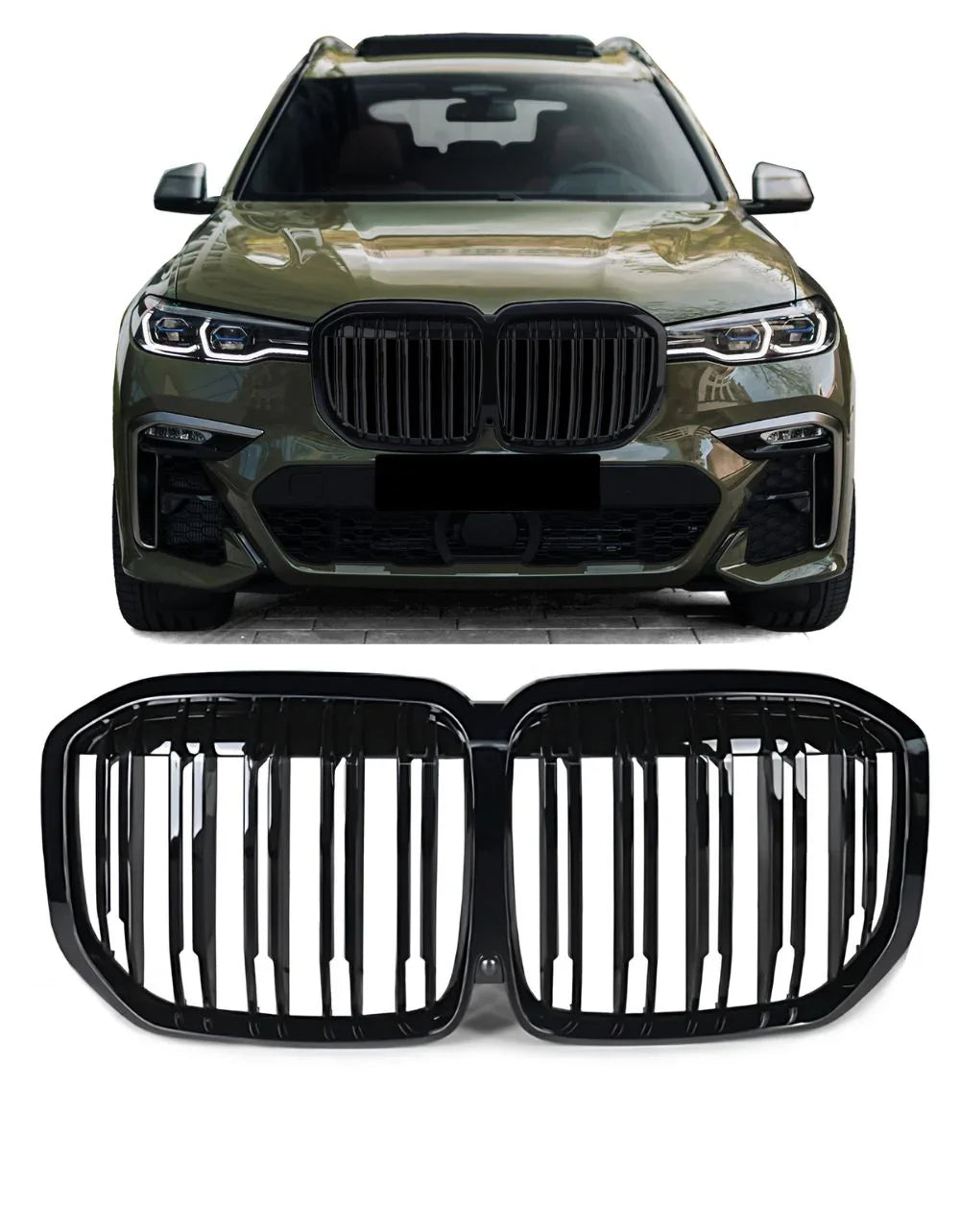 BMW X7 G07 2019-in poi Griglia Anteriore M Look Nero Lucido - autorivallo