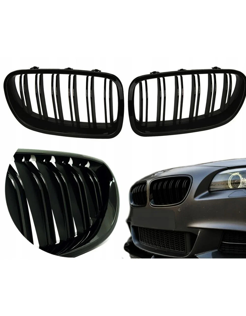 BMW Serie 5 F10 F11 2010-2017 Griglia M Look Nero Lucido - autorivallo