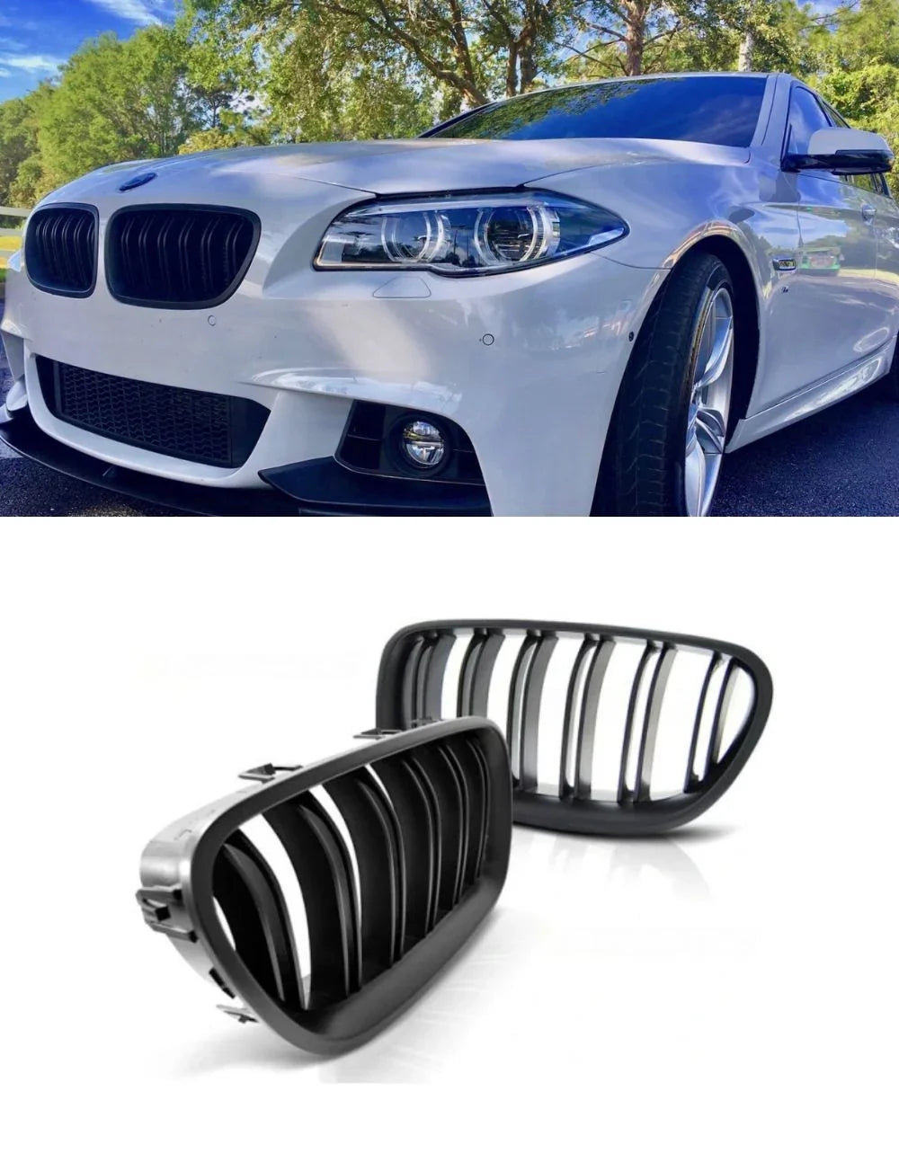 BMW Serie 5 F10 F11 2010-2017 Griglia M Look Nero Opaco - autorivallo