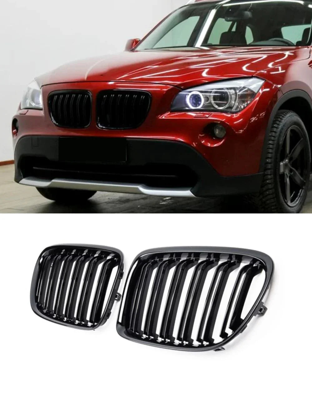 BMW X1 E84 2009-2015 Griglia Anteriore M Look Nero Lucido - autorivallo