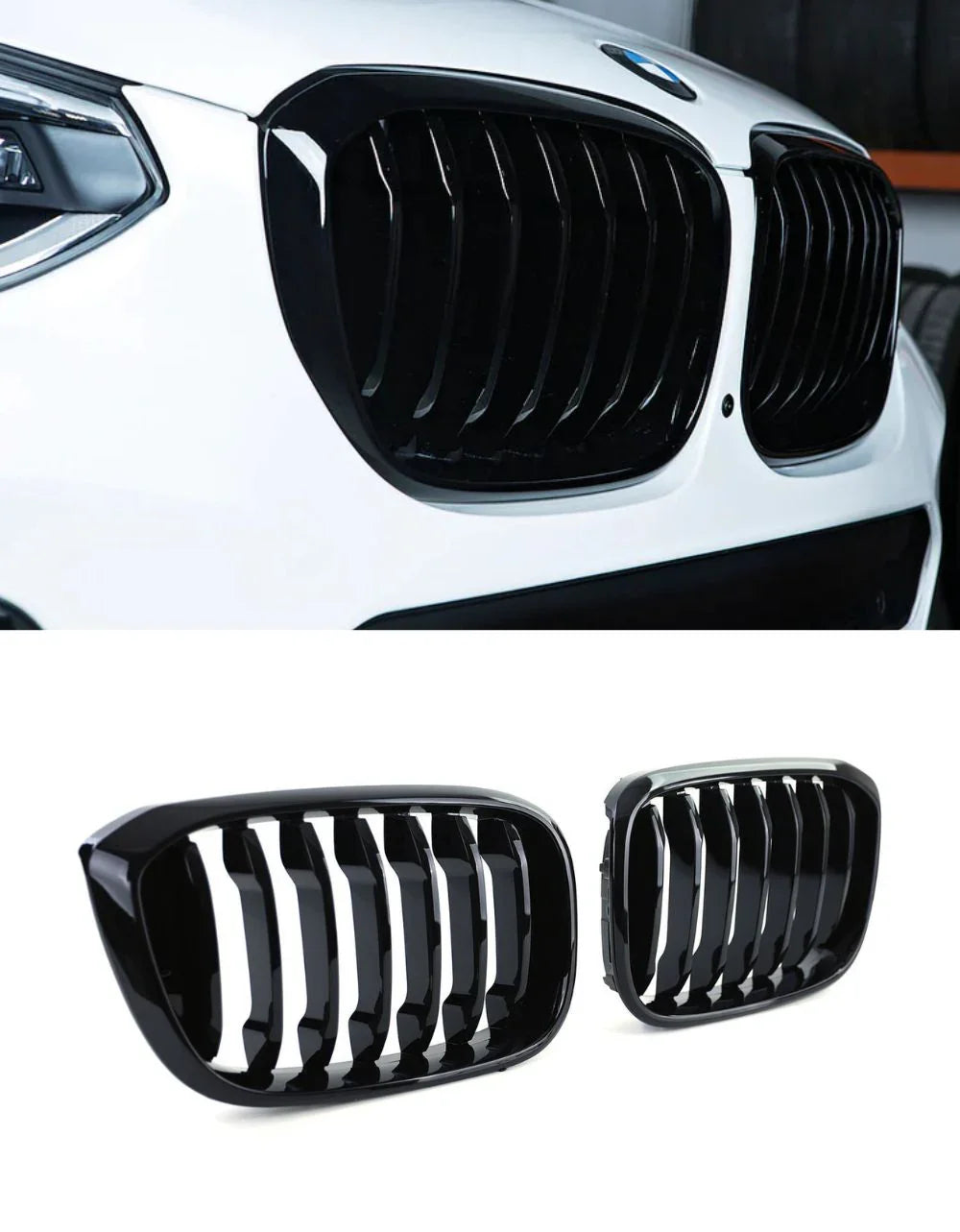 BMW X4 G02 2018-2021 Griglia Anteriore M Look Nero Lucido - autorivallo