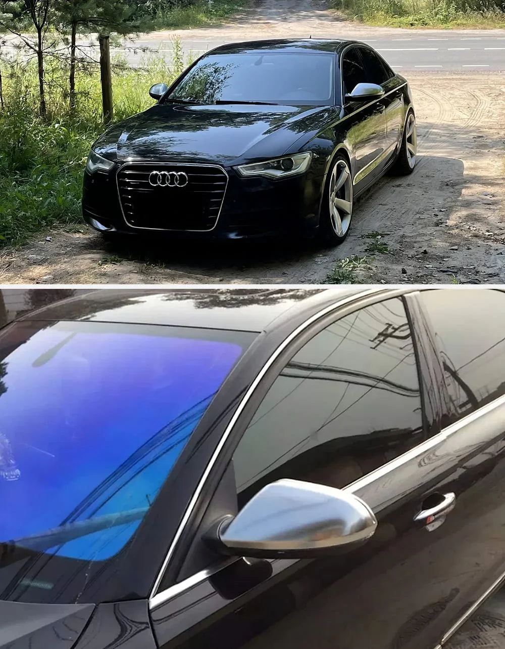 Audi A6 4G C7 2011-2017 Calotte Specchietti S-Line Satinate - autorivallo