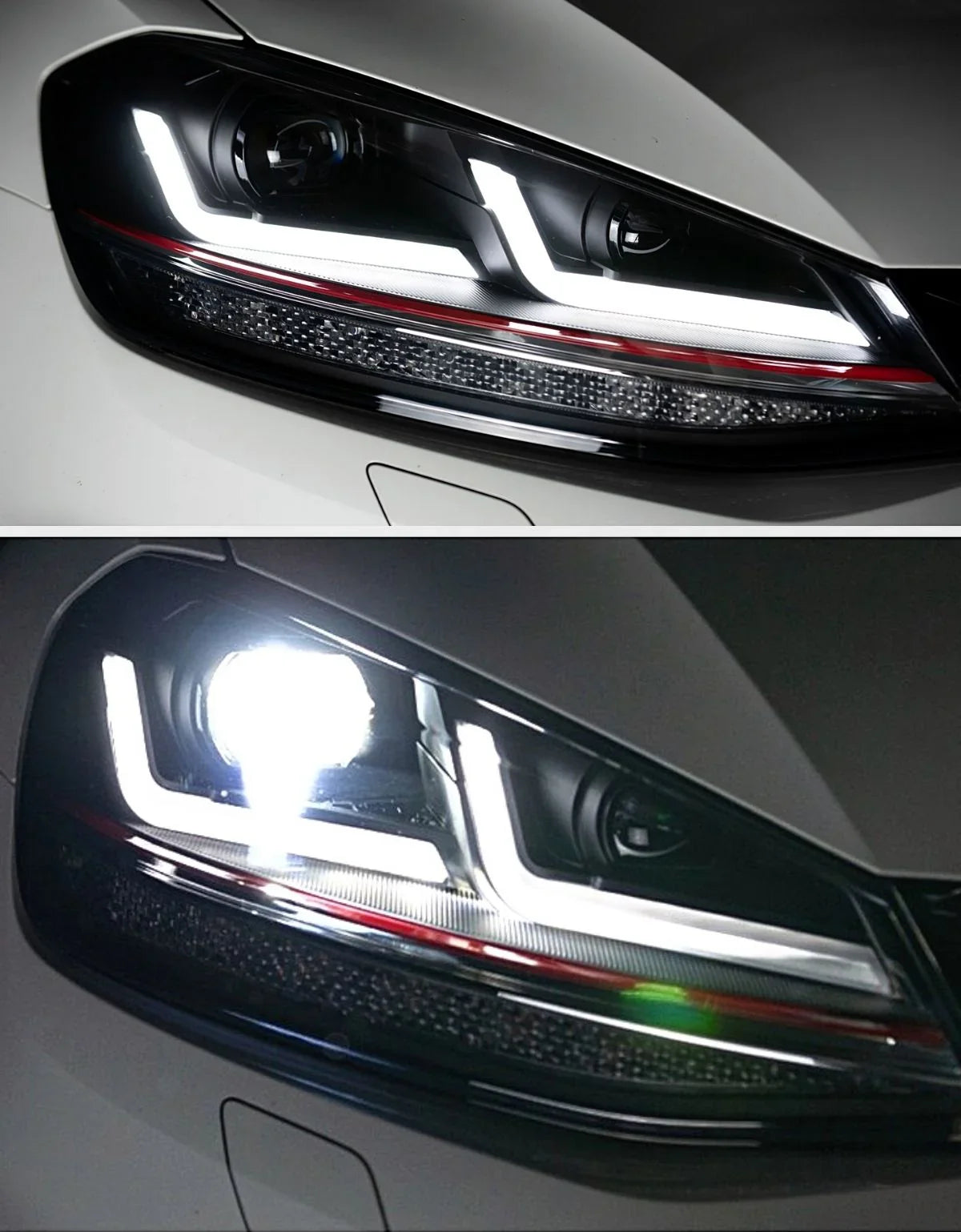 VW Golf 7.5 2017-2020 Fari Anteriori Look GTI Full LED Osram - autorivallo