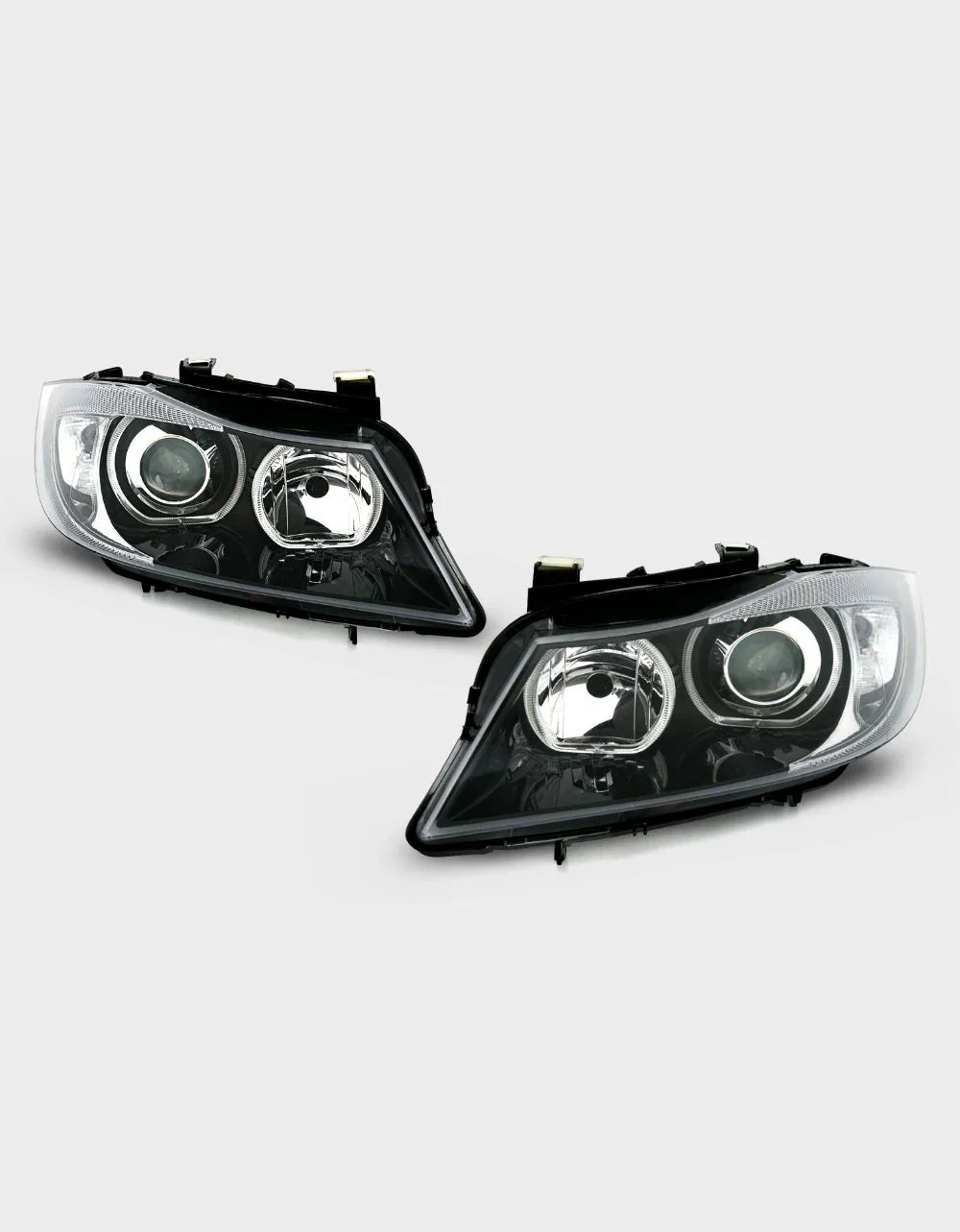 BMW Serie 3 E90 E91 2005-2008 Fari Anteriori Angel Eyes LED - autorivallo