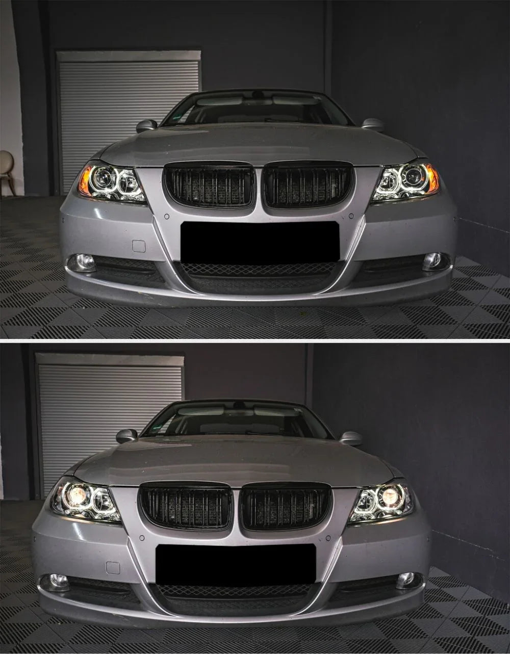 BMW Serie 3 E90 E91 2008-2011 Fari Anteriori Angel Eyes LED - autorivallo