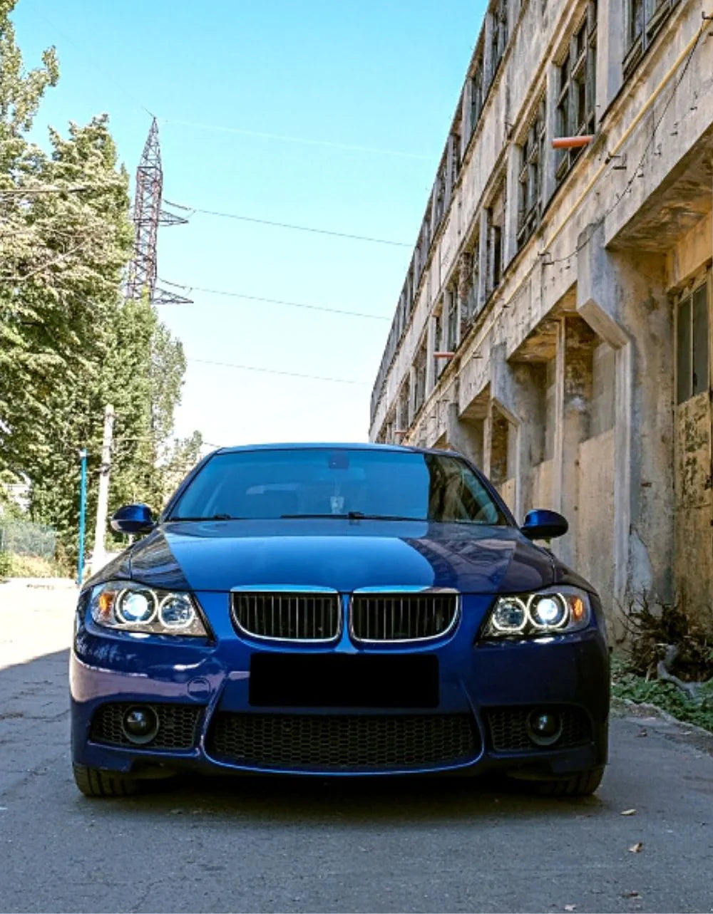 BMW Serie 3 E90 E91 2008-2011 Fari Anteriori Angel Eyes LED - autorivallo