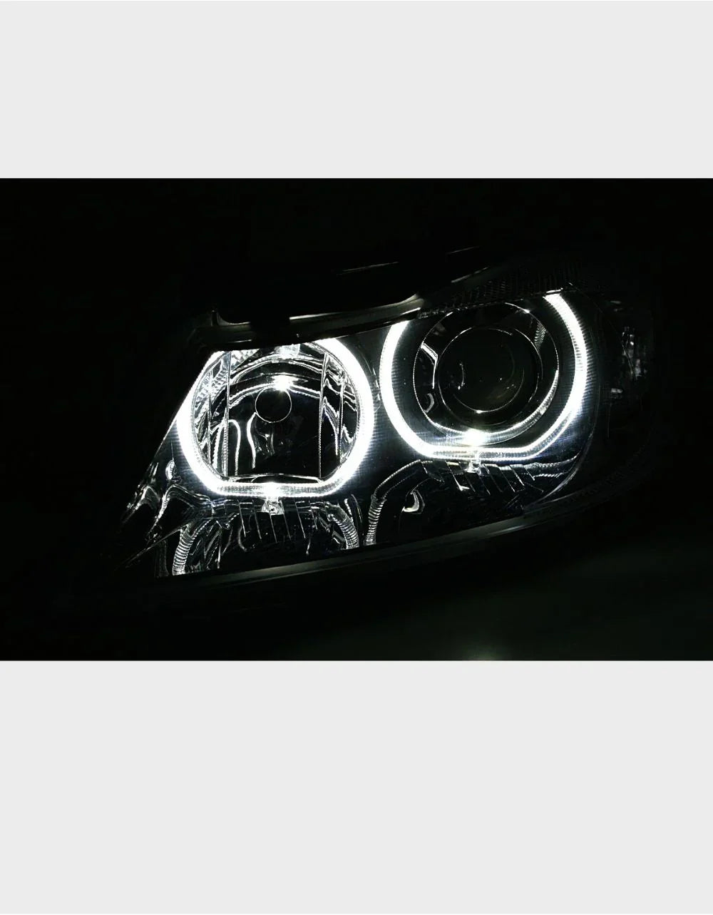 BMW Serie 3 E90 E91 2008-2011 Fari Anteriori Angel Eyes LED - autorivallo