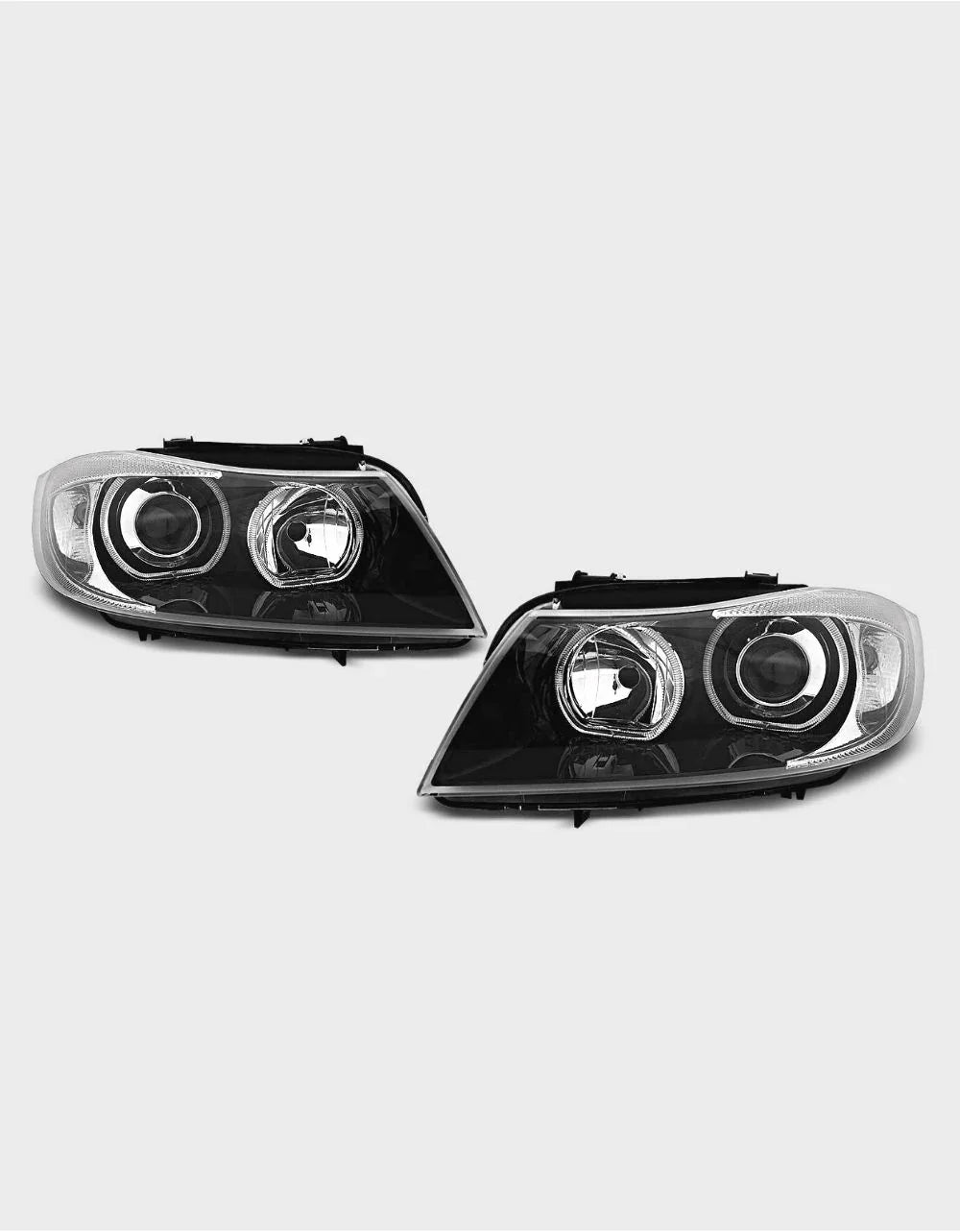 BMW Serie 3 E90 E91 2008-2011 Fari Anteriori Angel Eyes LED - autorivallo