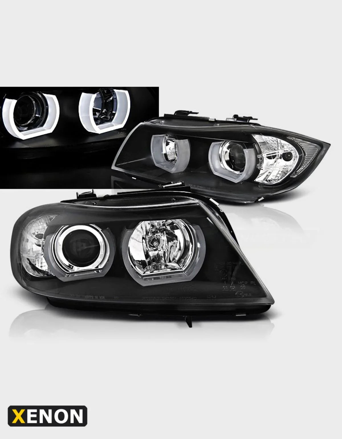 BMW 3 E90 E91 2005-2008 Fari Anteriori Xenon Angel Eyes 3D LED - autorivallo