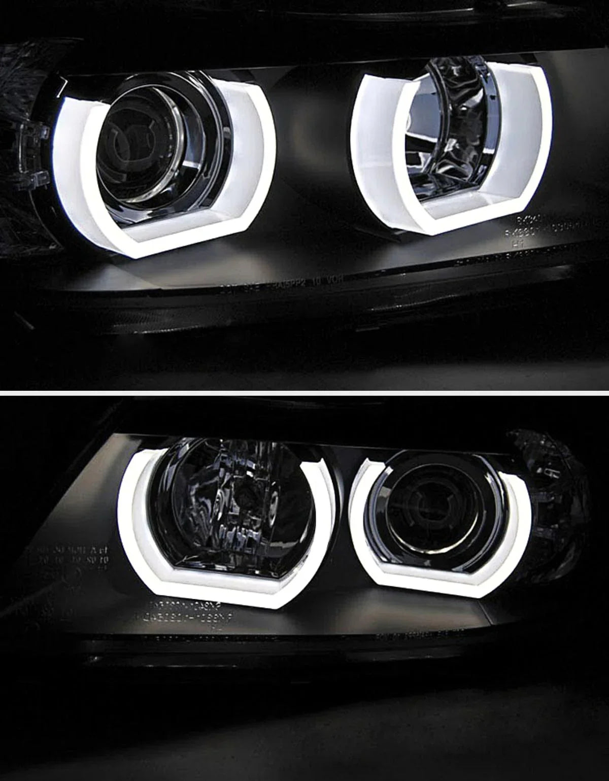 BMW 3 E90 E91 2005-2008 Fari Anteriori Xenon Angel Eyes 3D LED - autorivallo
