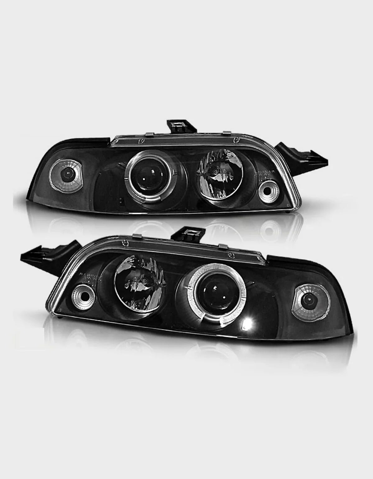 Fiat Punto 1 176 1993-2000 Fari Anteriori Angel Eyes LED Nero - autorivallo