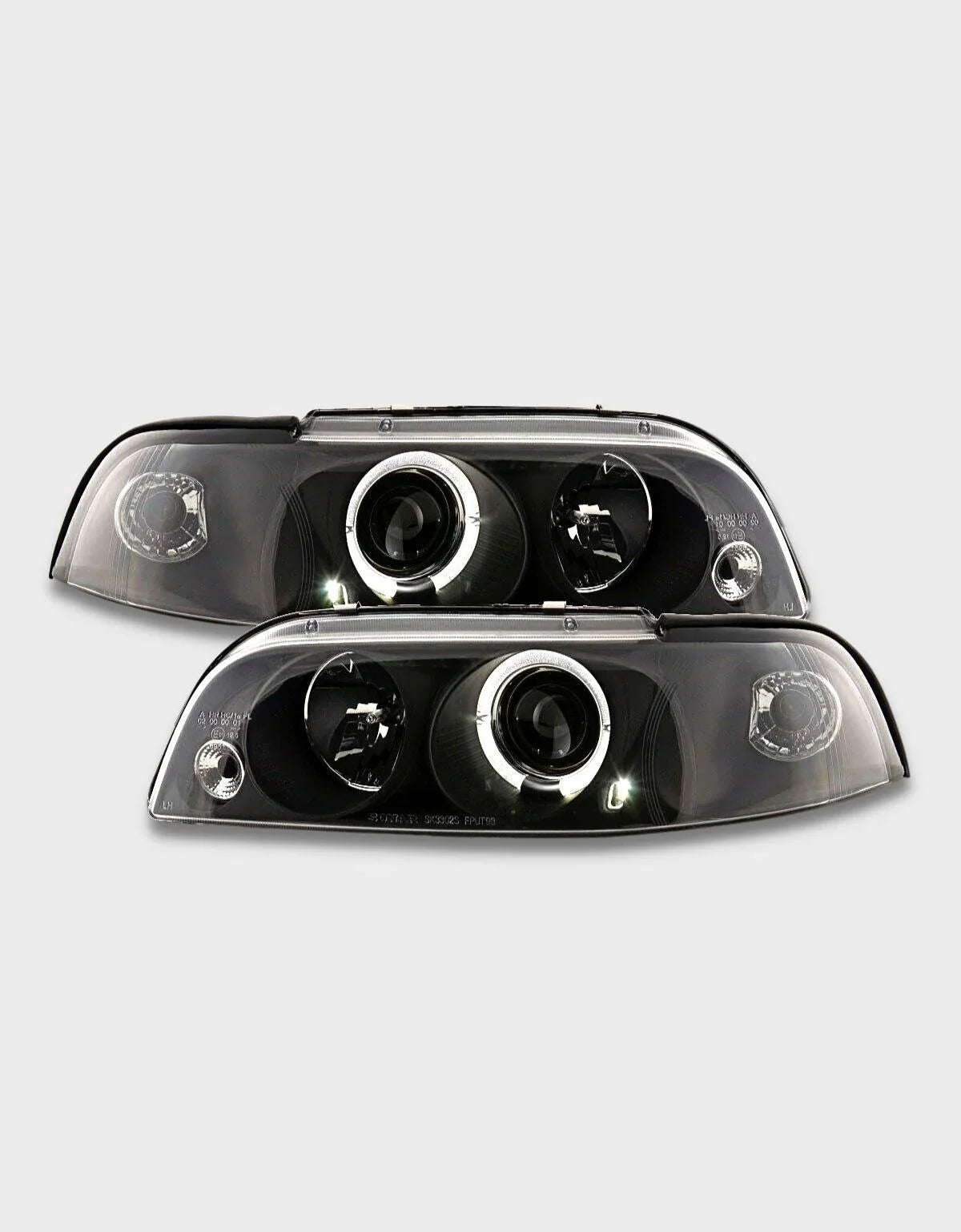 Fiat Punto 1 176 1993-2000 Fari Anteriori Angel Eyes LED Nero - autorivallo