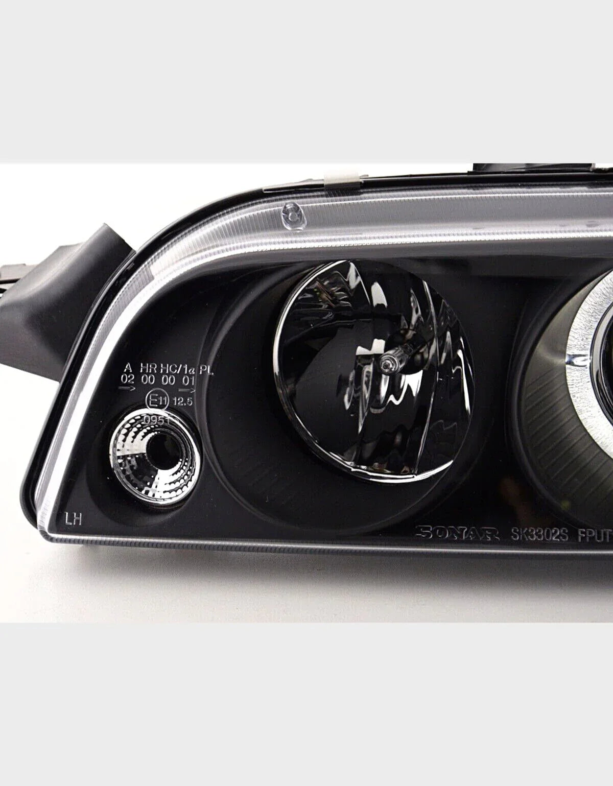 Fiat Punto 1 176 1993-2000 Fari Anteriori Angel Eyes LED Nero - autorivallo