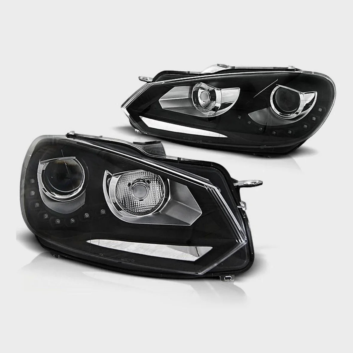 VW Golf 6 2008-2012 Fari Anteriori Con Vere Luci Diurne LED - autorivallo