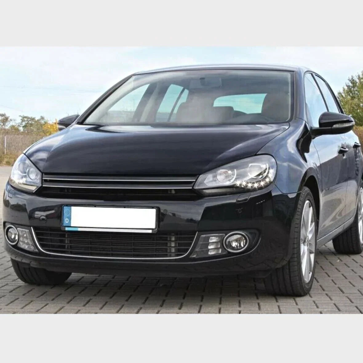 VW Golf 6 2008-2012 Fari Anteriori Con Vere Luci Diurne LED - autorivallo