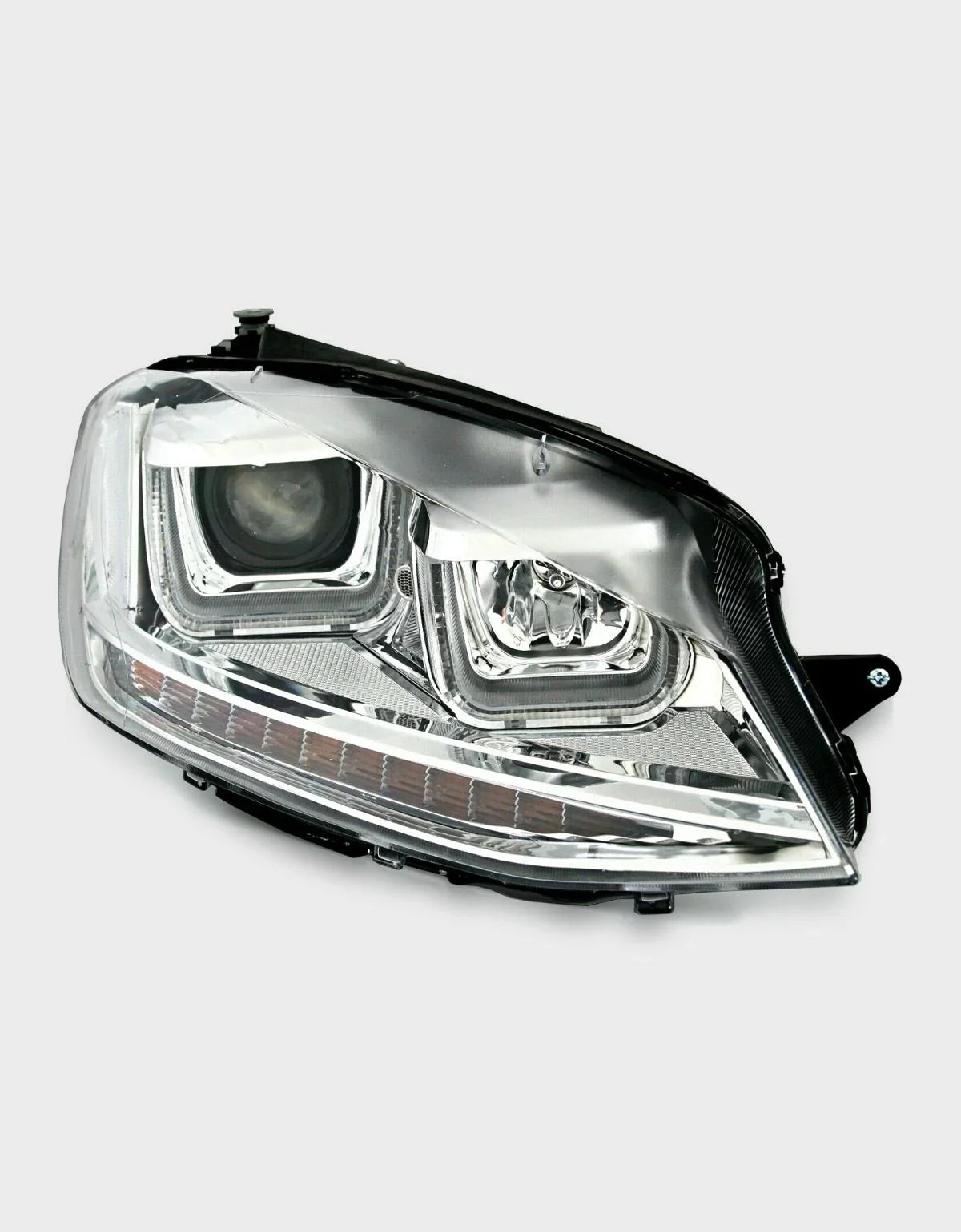 VW Golf 7 VII 2012-2017 Fari Anteriori Cromato Frecce a LED - autorivallo