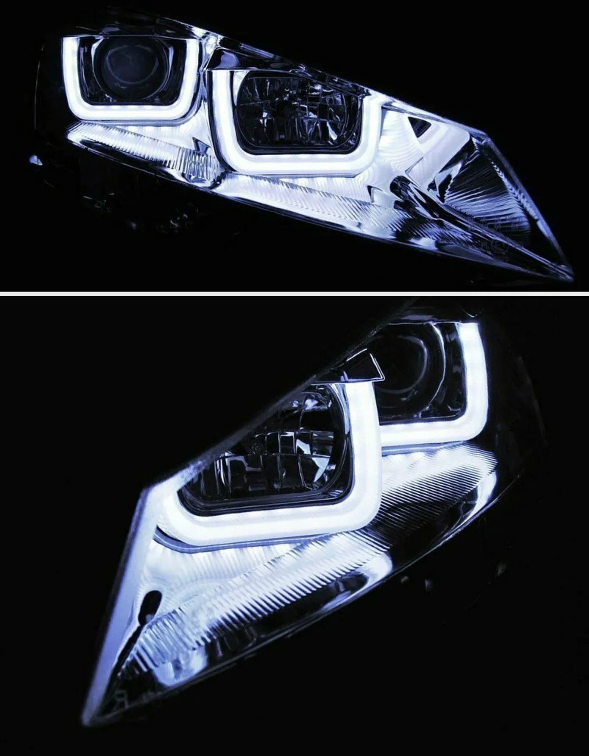 VW Golf 7 2012-2017 Fari Anteriori Cromato Luci Diurne LED - autorivallo