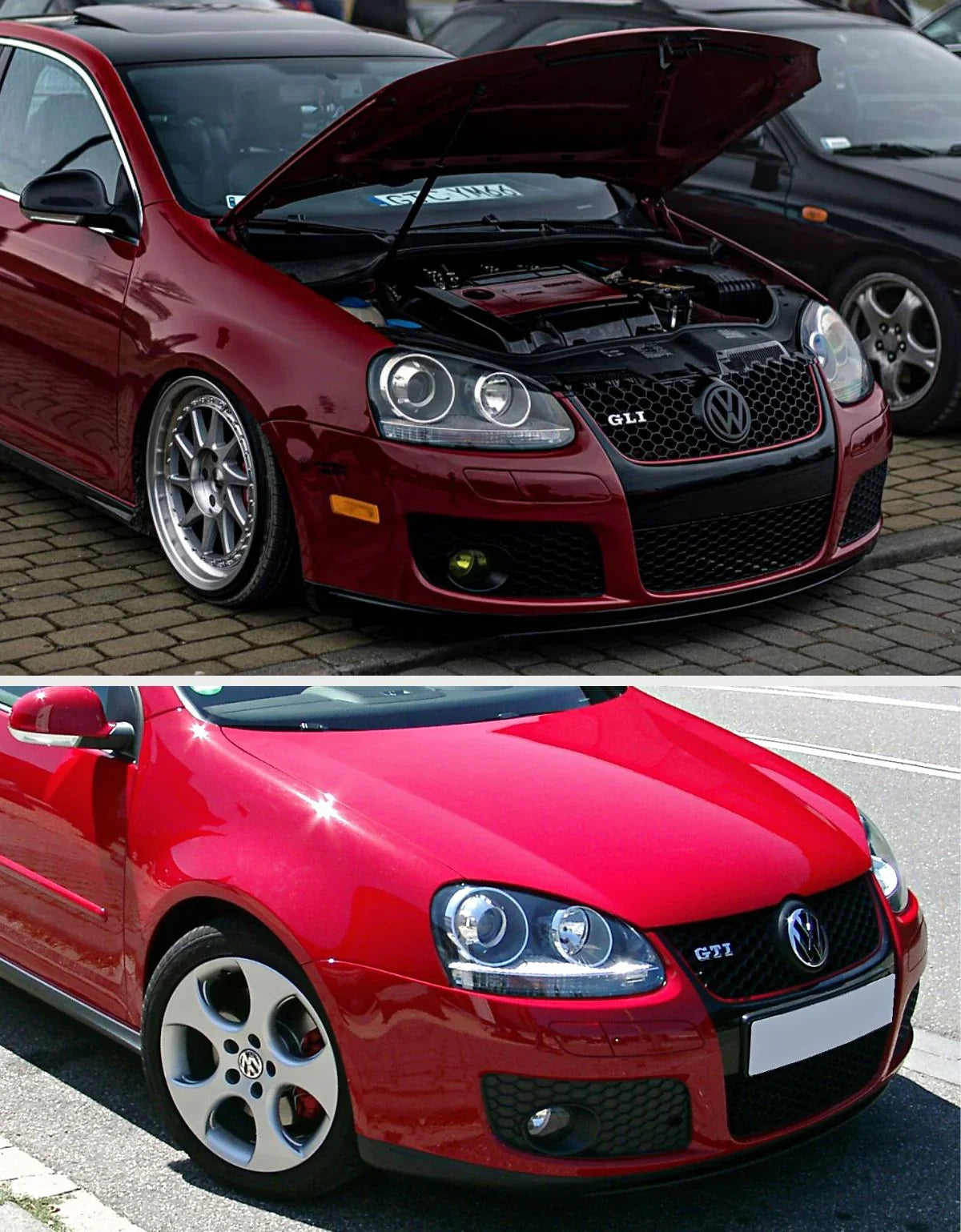 VW Golf 5 1K 2003-2008 Fari Anteriori in Ottica GTI - Nero - autorivallo