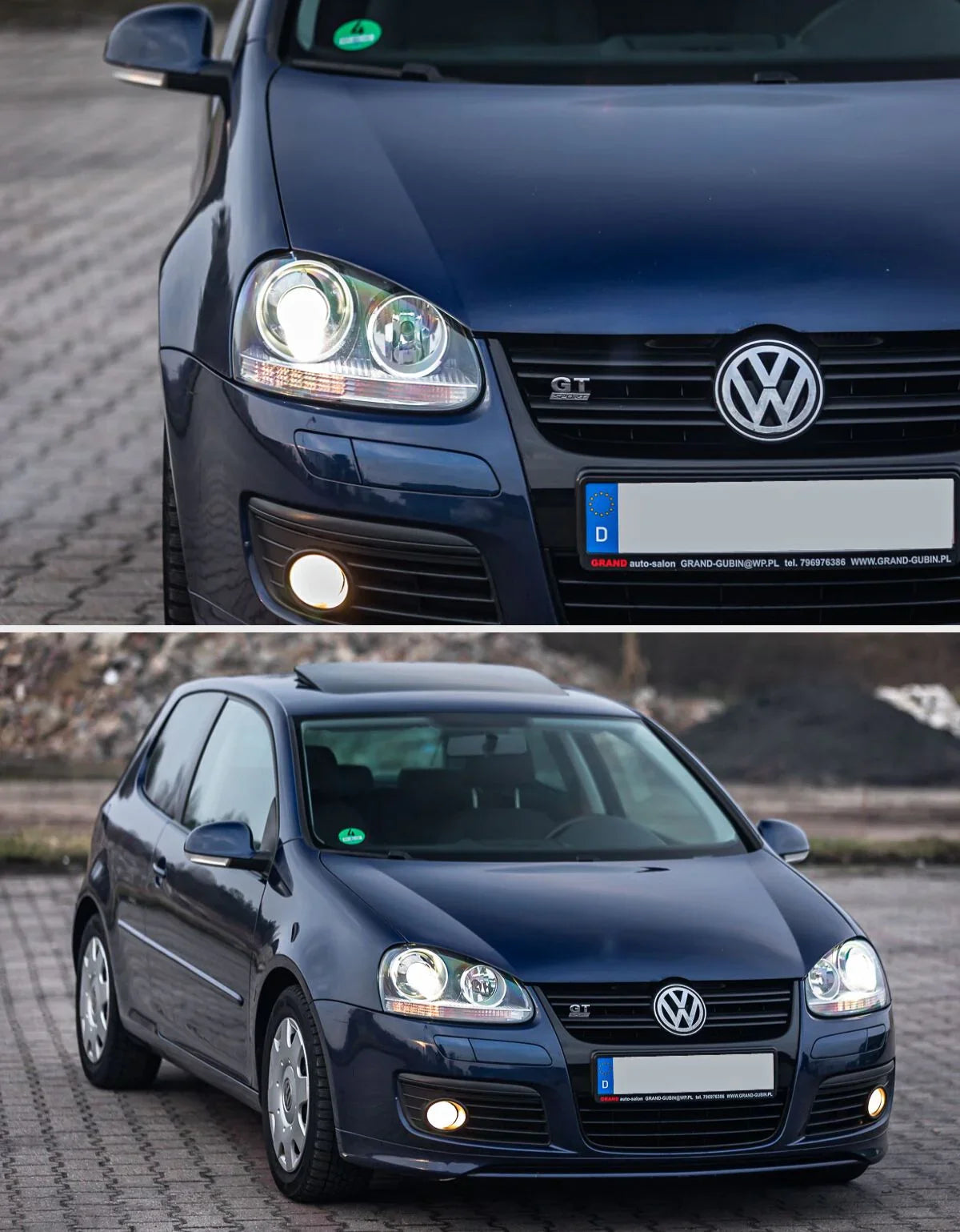 VW Golf 5 1K 2003-2008 Fari Anteriori in Ottica GTI - Nero - autorivallo