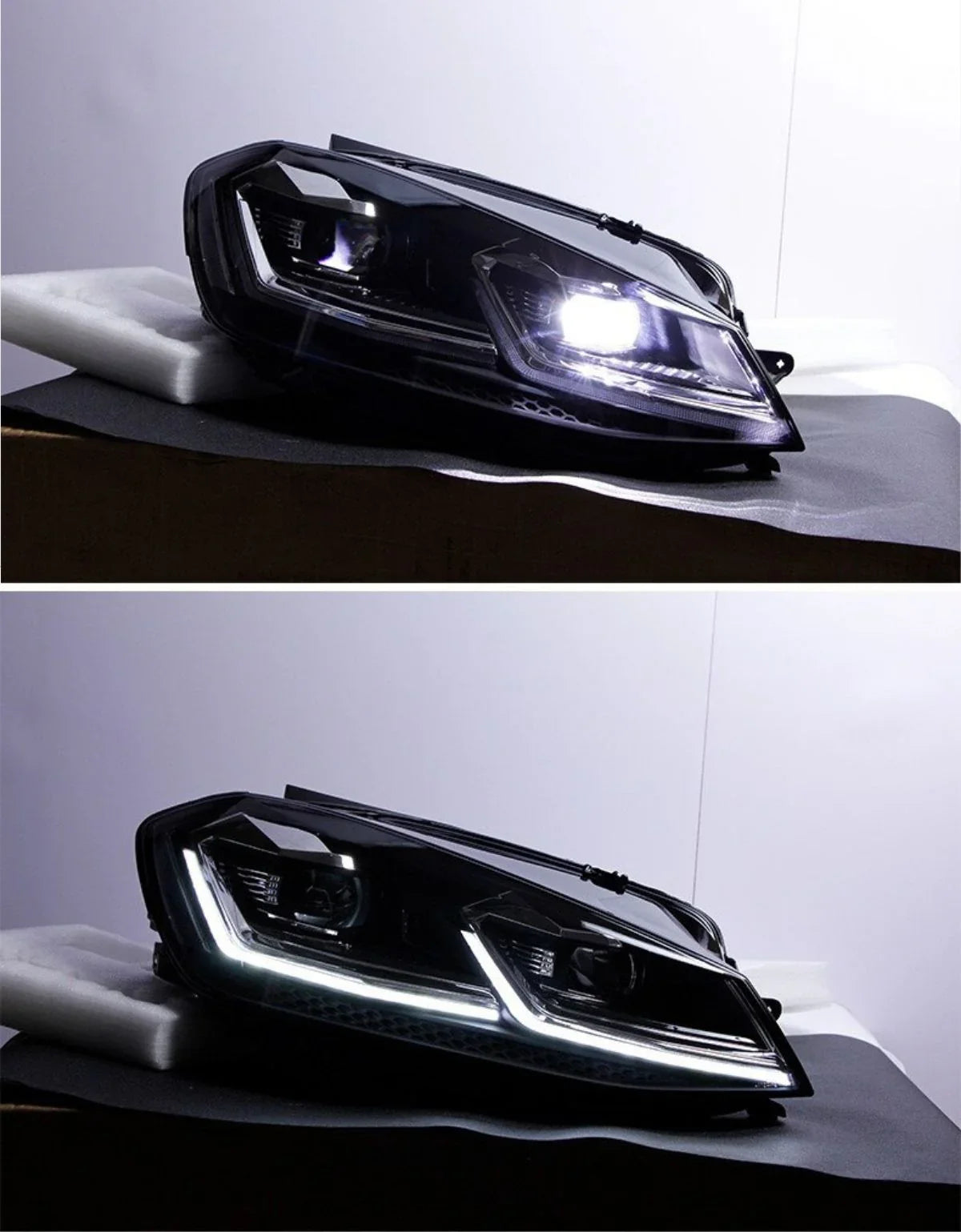 VW Golf 7 2012-2017 Fari Anteriori LED R-Line Look G7.5 Facelift - autorivallo