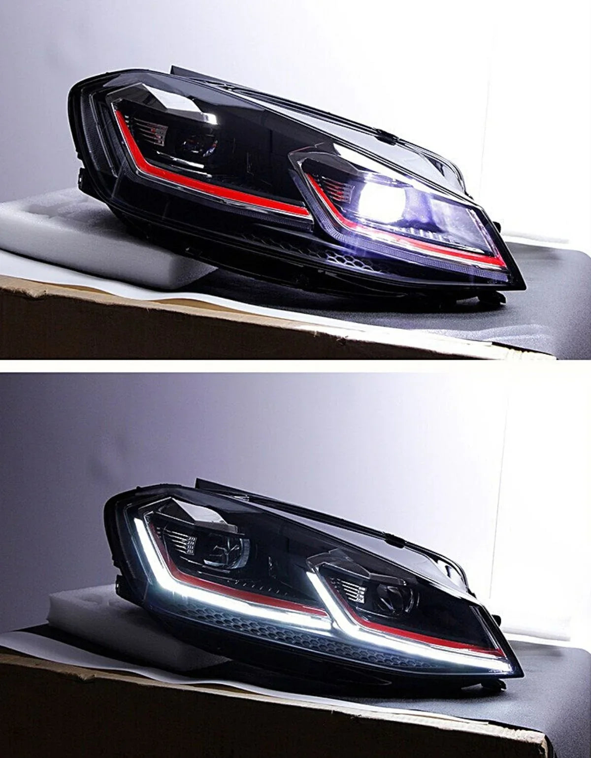 VW Golf 7 2012-2017 Fari Anteriori LED GTI Look G7.5 Facelift - autorivallo