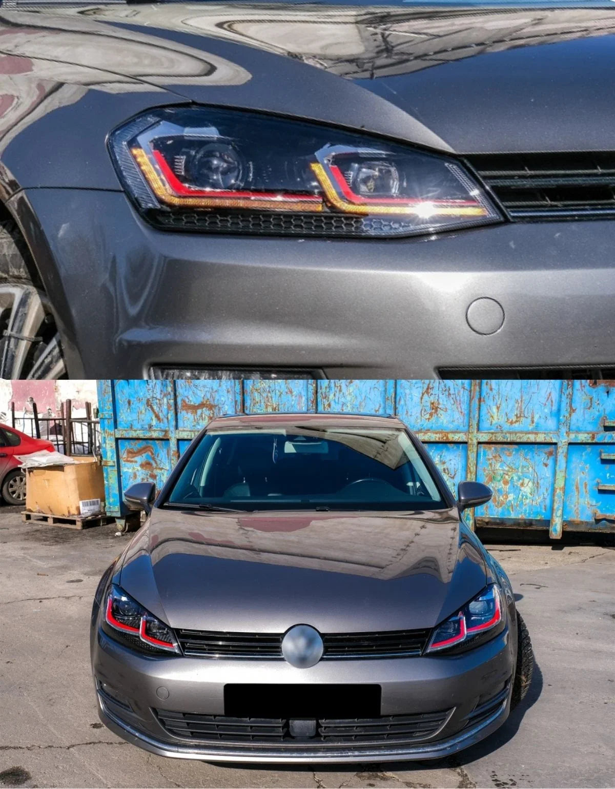 VW Golf 7 2012-2017 Fari Anteriori LED GTI Look G7.5 Facelift - autorivallo