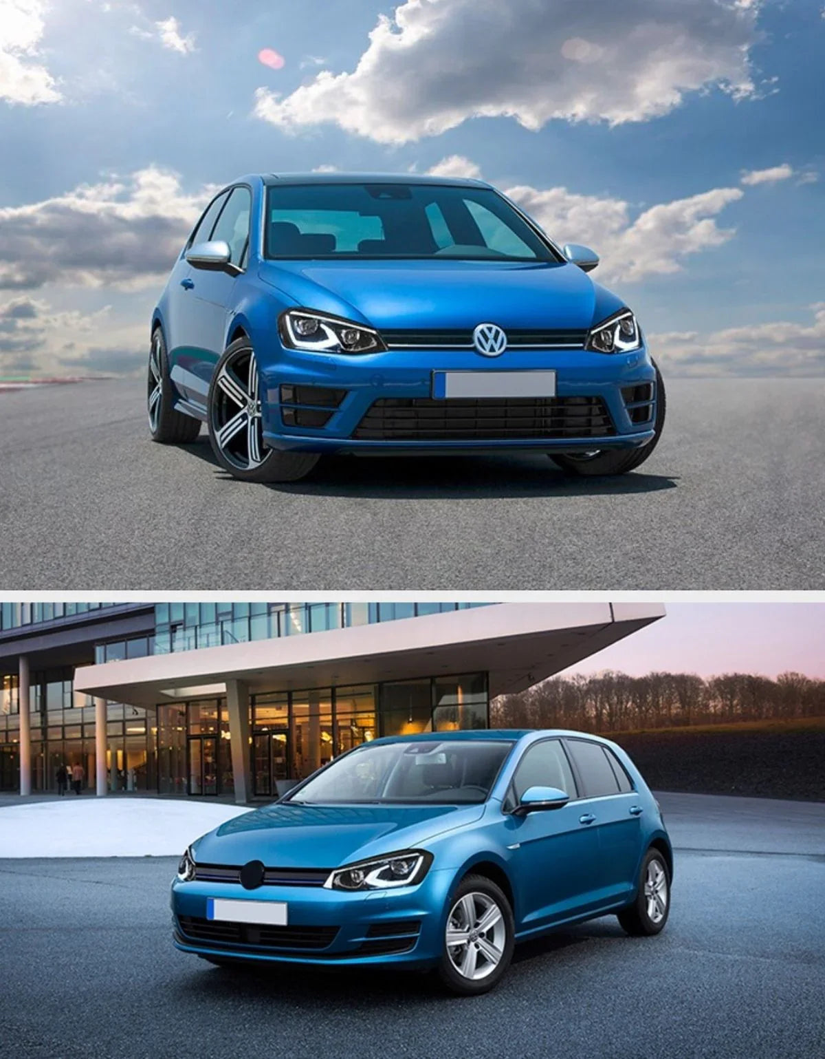 VW Golf 7 2012-2017 Fari Anteriori Full LED in Ottica Golf 8 - autorivallo