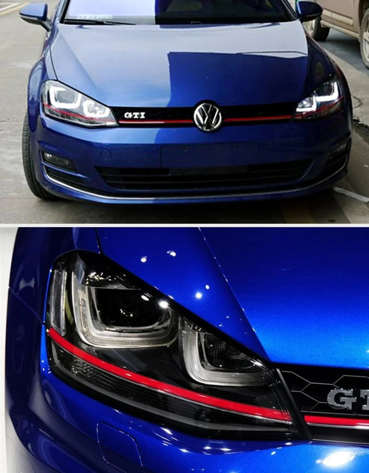 VW Golf 7 2012-2017 Fari Anteriori GTI Look Luci Diurne LED - autorivallo
