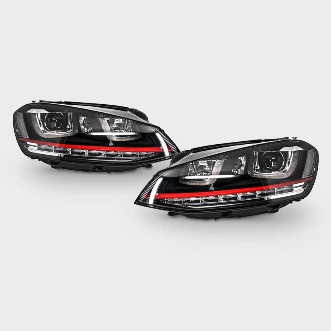 VW Golf 7 2012-2017 Fari Anteriori GTI Look Frecce a LED - autorivallo