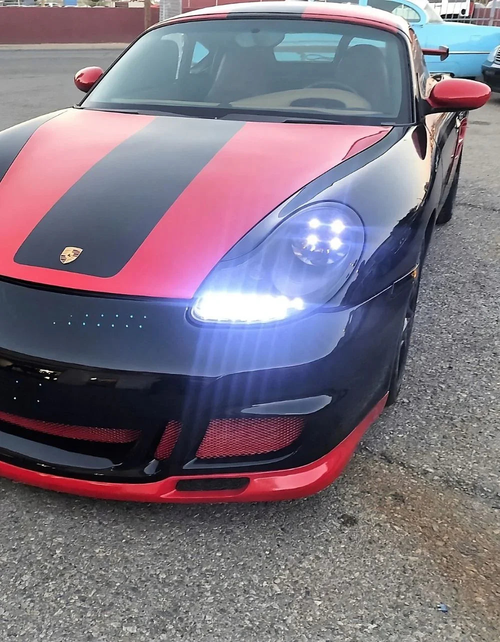 Porsche Boxster 911 1996-2004 Fari Anteriori LED Nero Lucido - autorivallo