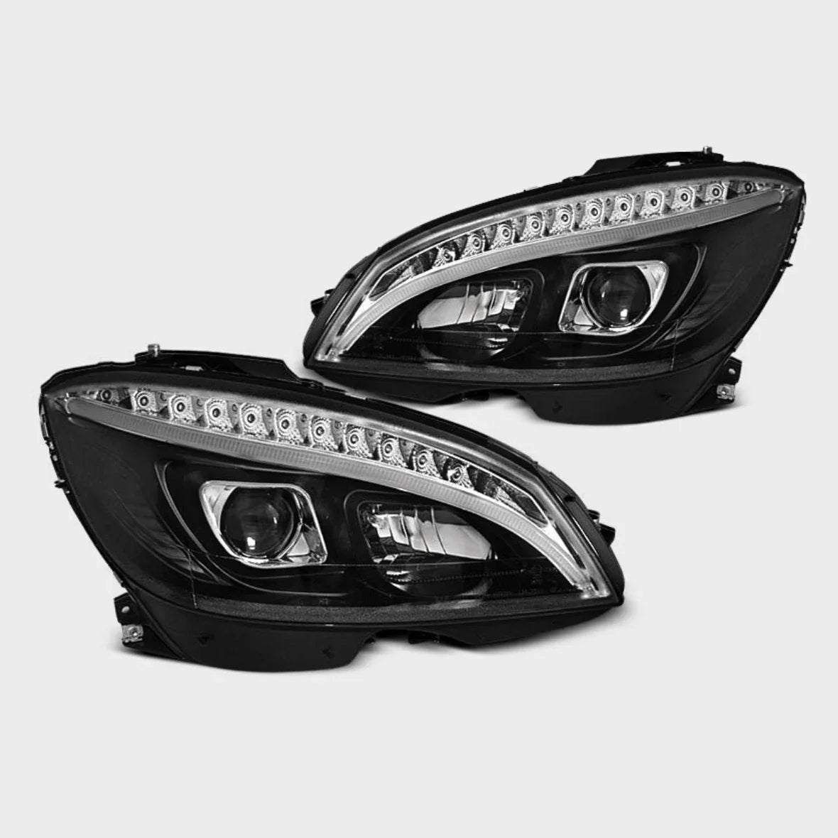 Mercedes Classe C W204 07-10 Fari Anteriori Luci Diurne LED - autorivallo
