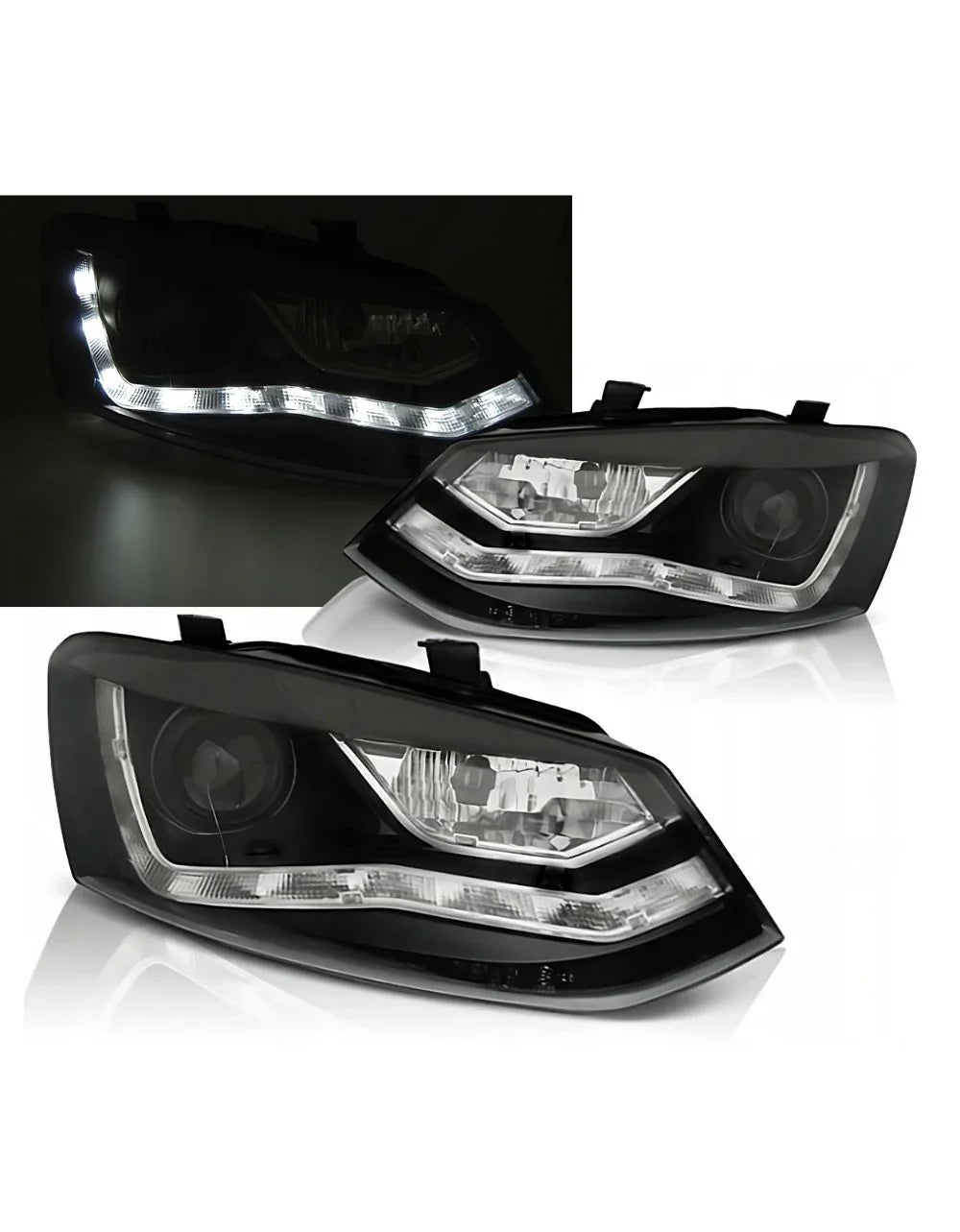 VW Polo 6R 6C 2009-2017 Fari Anteriori Luci di Posizione LED - autorivallo