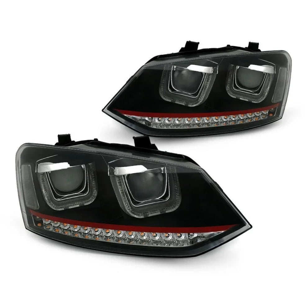 VW Polo 6R 6C 2009-2017 Fari Anteriori Con Luci Diurne LED - autorivallo