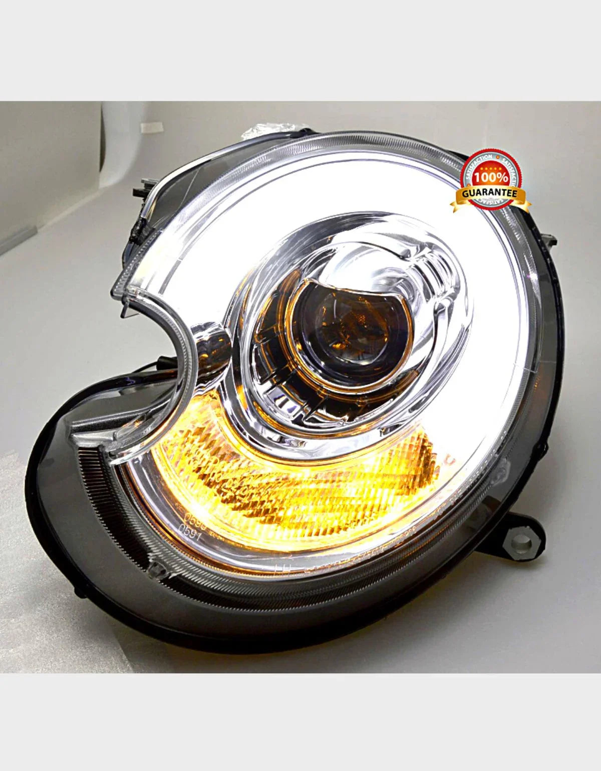 Mini R56 R57 2006-2014 Fari Anteriori Luci Diurne LED Nero - autorivallo