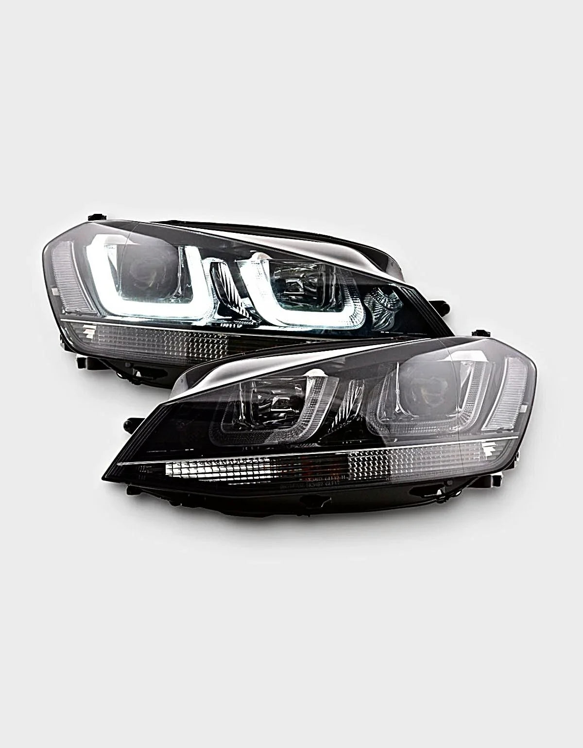 VW Golf 7 2012-2017 Fari Anteriori Nero Luci Diurne LED - autorivallo