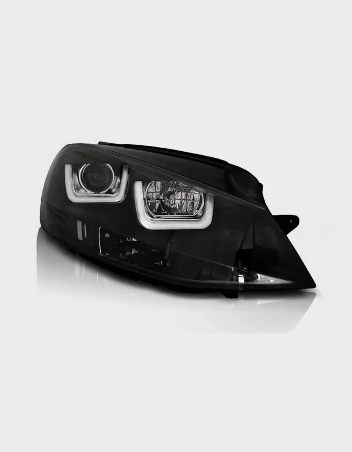 VW Golf 7 2012-2017 Fari Anteriori Nero Luci Diurne LED - autorivallo