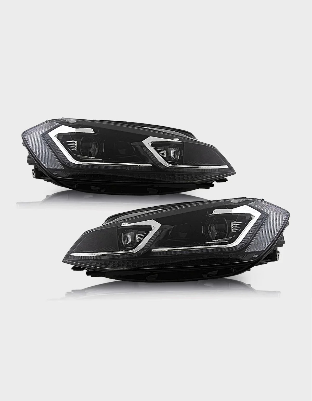 VW Golf 7.5 2017-2019 Fari Anteriori LED R-Line Design Nero - autorivallo