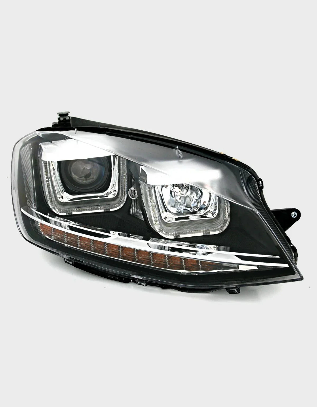 VW Golf 7 VII 2012-2017 Fari Anteriori Nero Frecce LED DRL - autorivallo