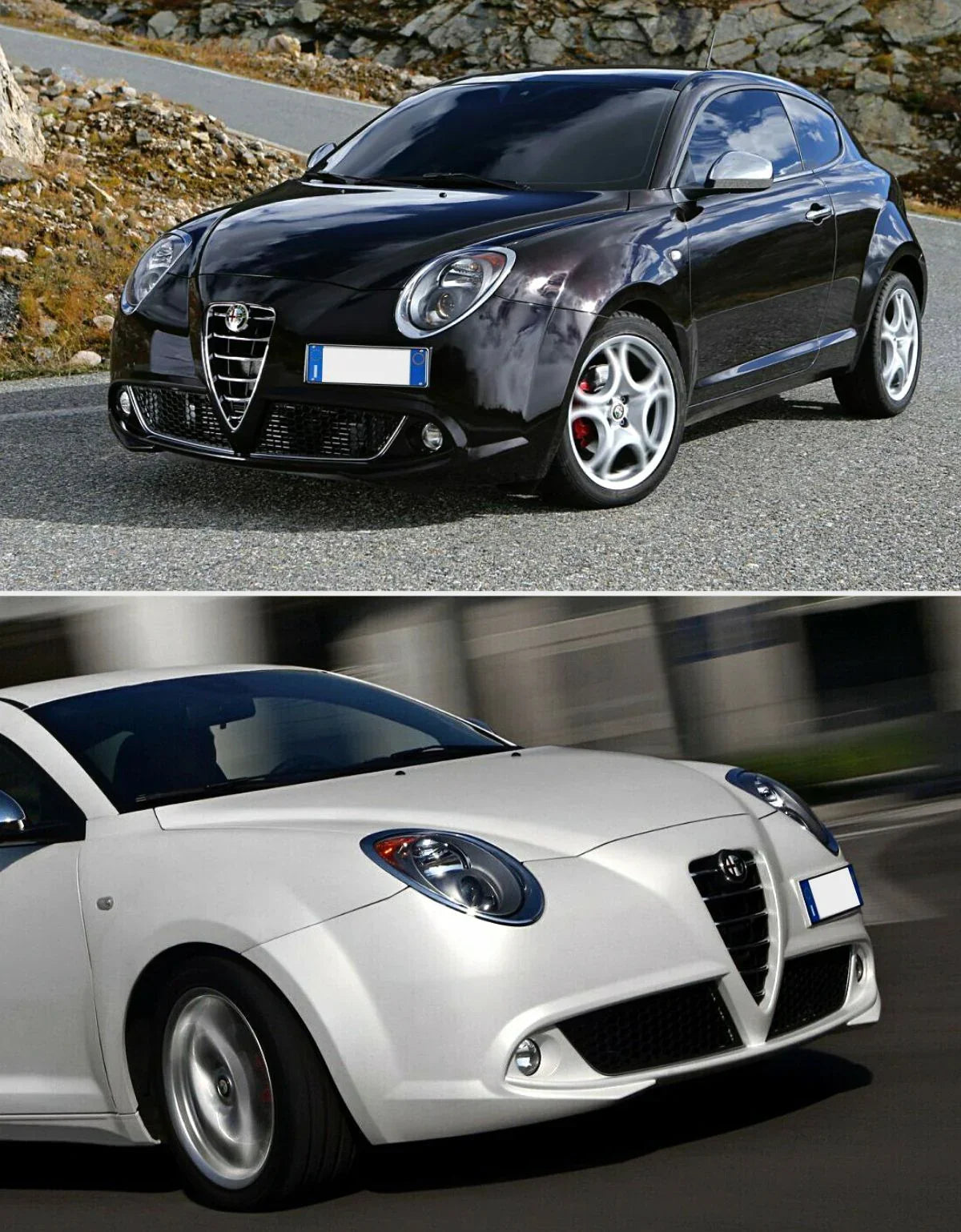 Alfa Mito 2008-2018 Fari Anteriori Fanali Xenon Look Nero - autorivallo
