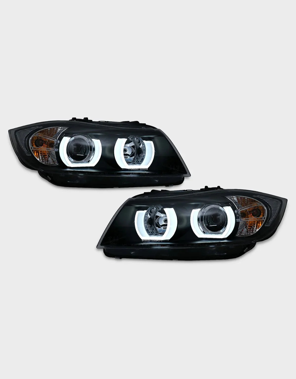 BMW 3 E90 E91 05-08 Fari Anteriori Xenon Angel Eyes 3D U-LED - autorivallo