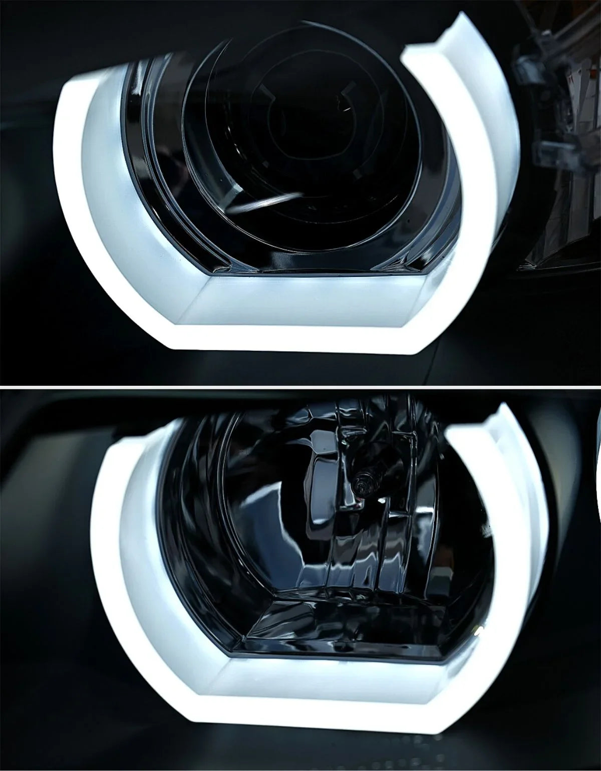 BMW 3 E90 E91 05-08 Fari Anteriori Xenon Angel Eyes 3D U-LED - autorivallo